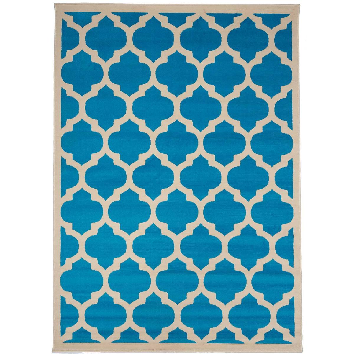 Tapis chambre tissé motif géométrique LYN1 STYLE