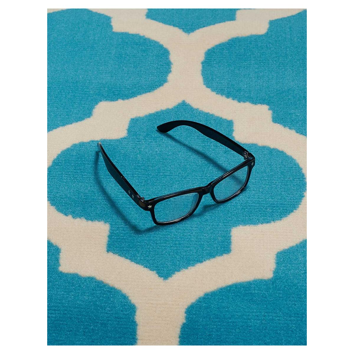 Tapis chambre tissé motif géométrique LYN1 STYLE — vue 4