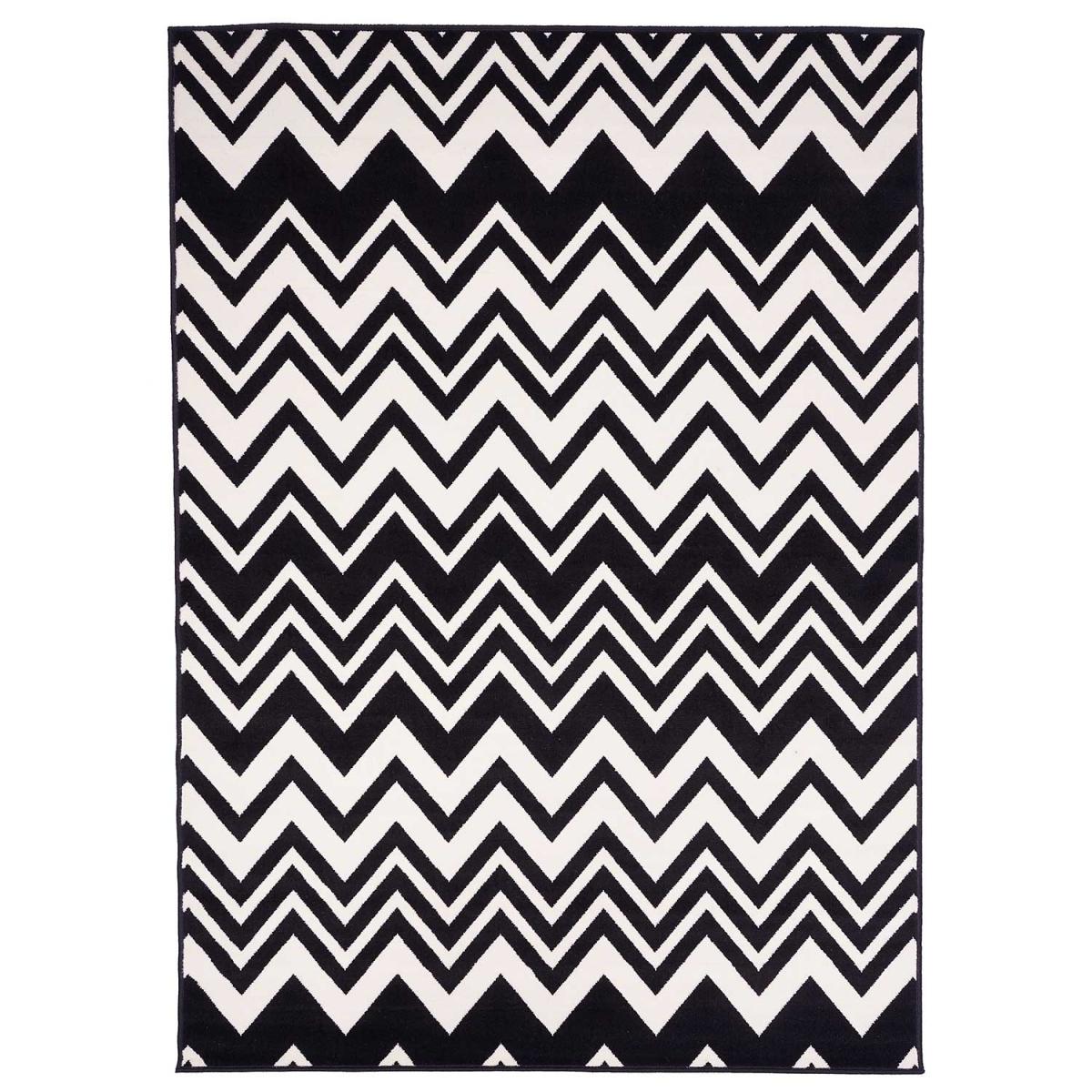 Tapis chambre tissé motif géométrique LYN1 VAGUES