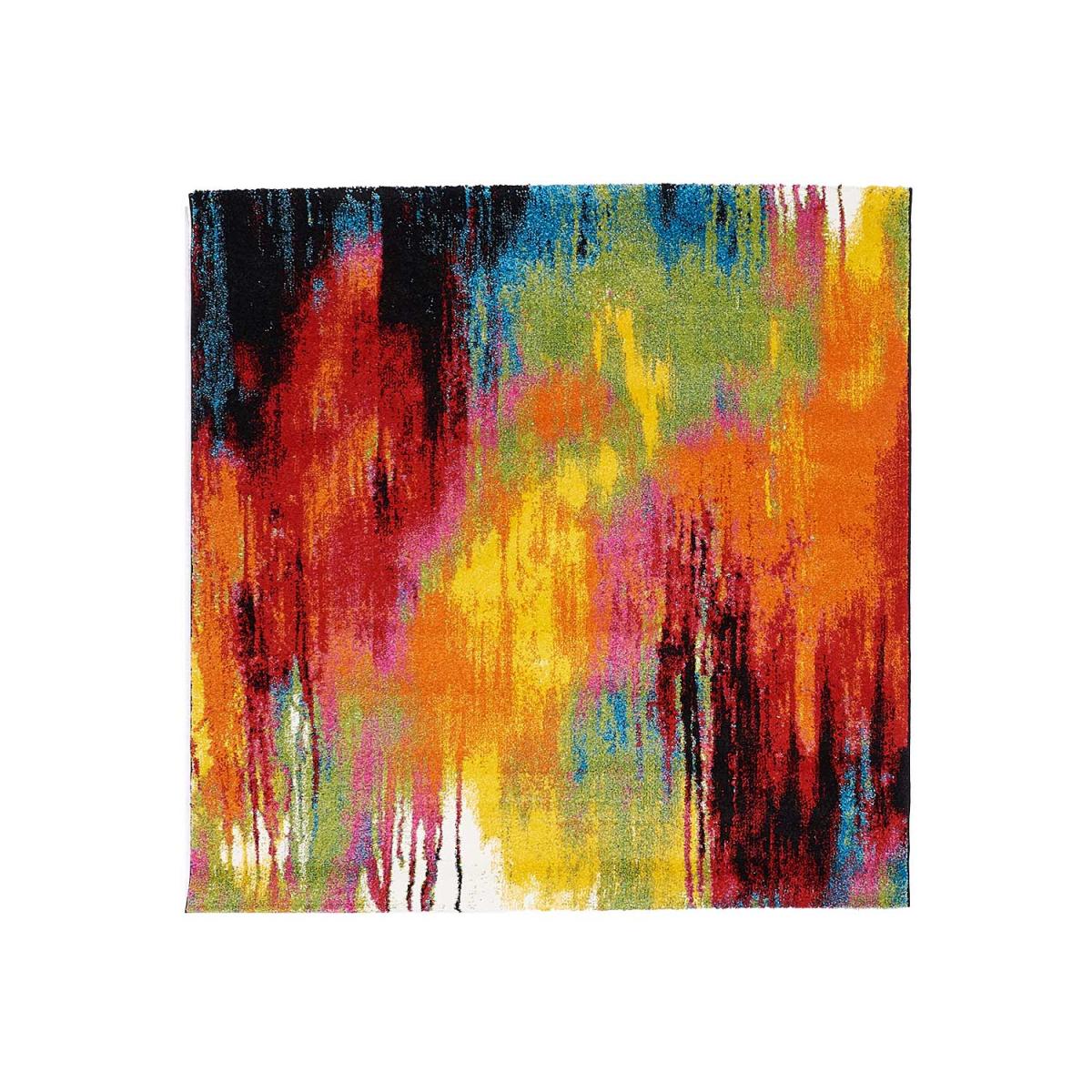 Tapis carré motif géométrique BELOR 1