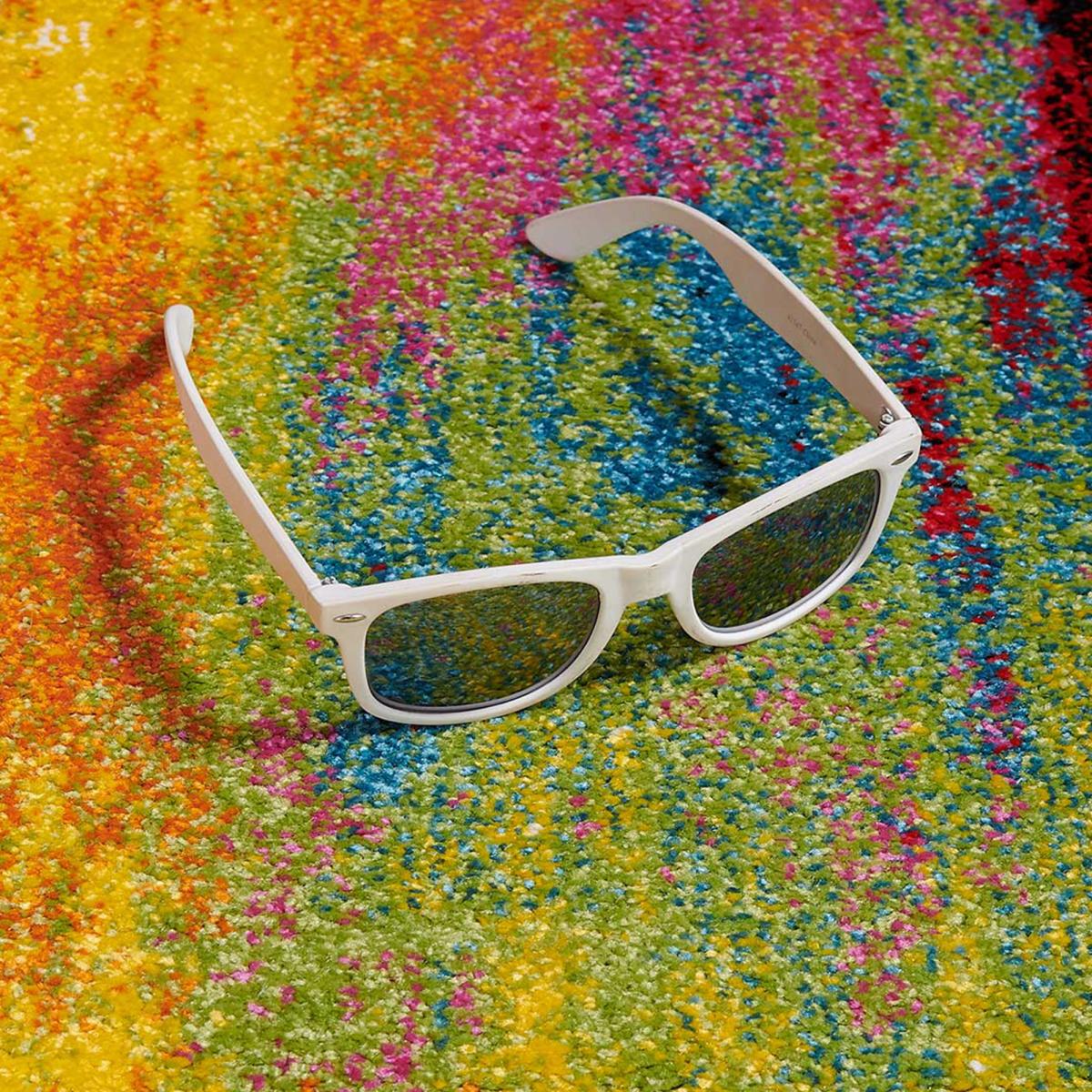 Tapis salon et chambre tissé motif géométrique LYN8 BELO 1 — vue 4