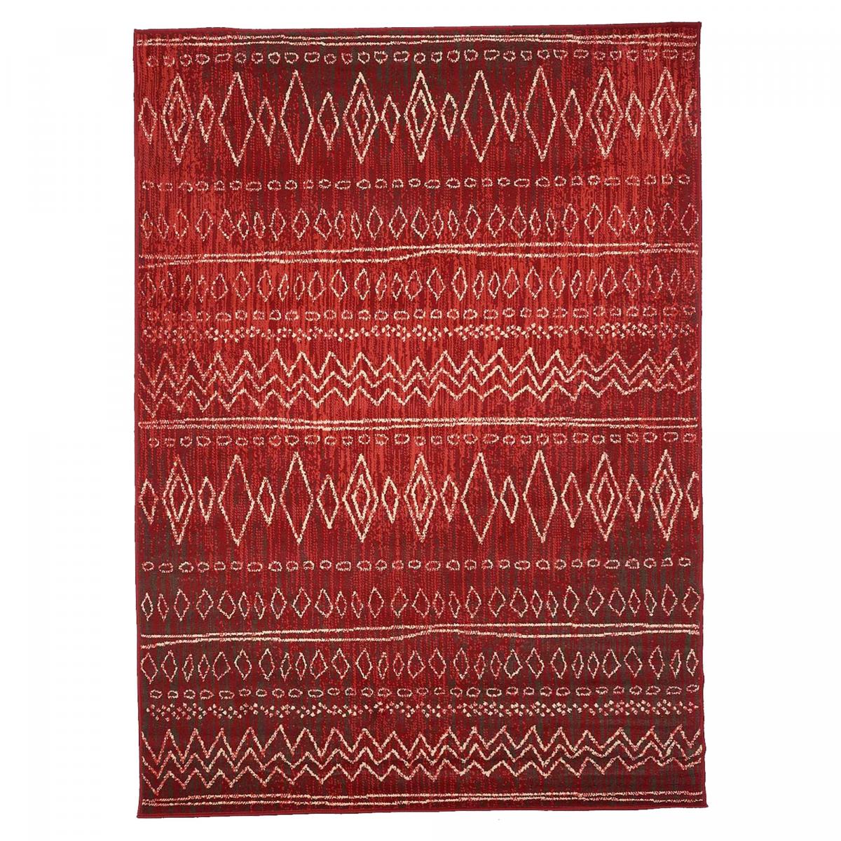 Tapis berbère tissé motifs tribaux LYN1 BERBI