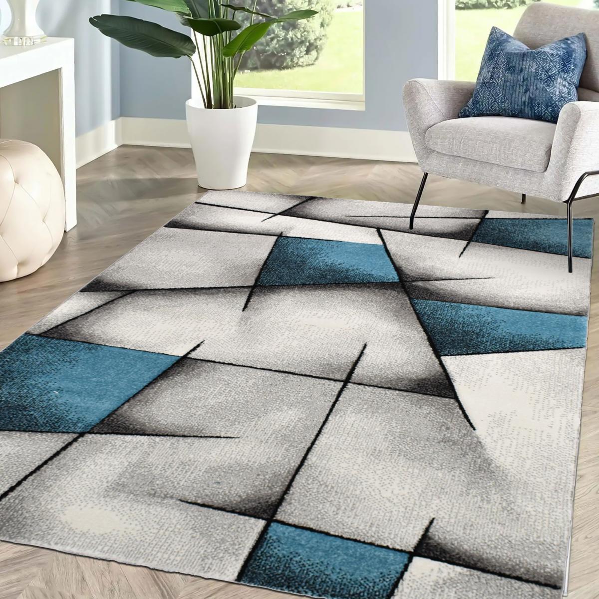 Tapis pour une chambre ou une entrée tissé motif géométrique TRIANGULA — vue 3