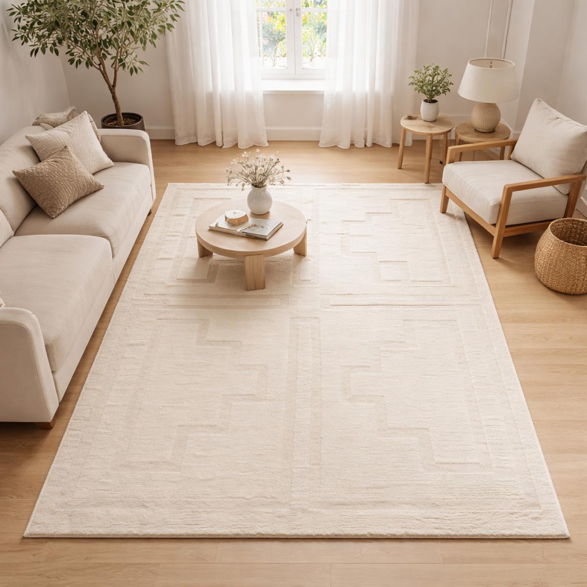 Tapis salon CALISTA en laine Fait main — vue 3