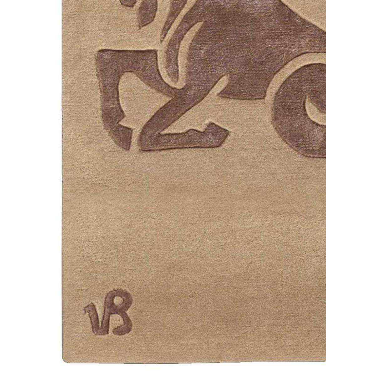 Tapis salon et chambre fait main en laine motif animaux CAPRICORN — vue 3