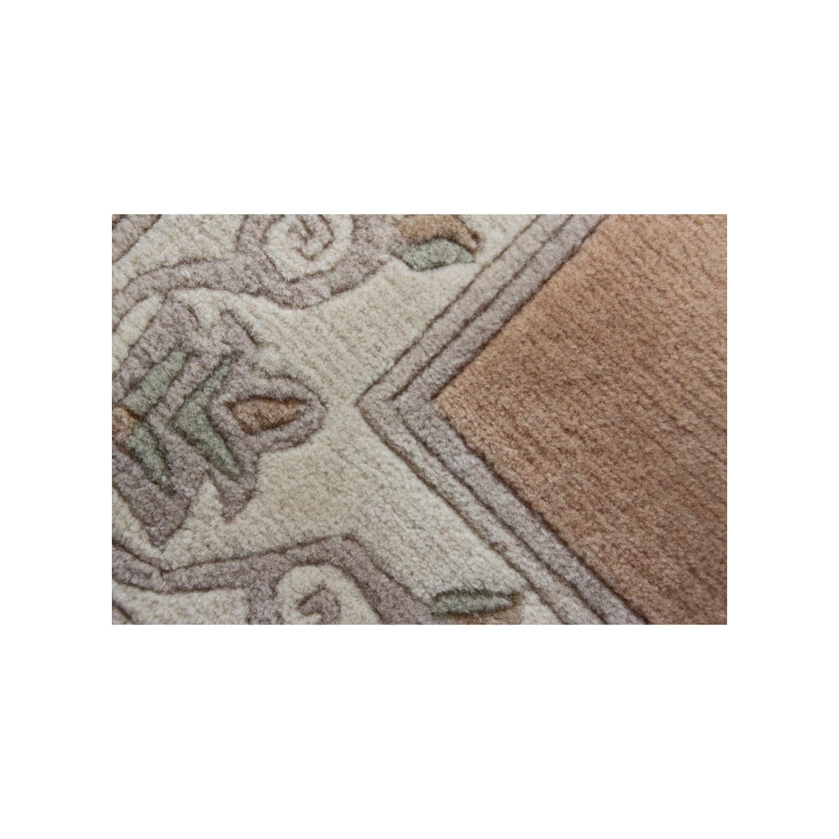 Tapis salon et chambre fait main en laine motif simple NAPISSA — vue 4