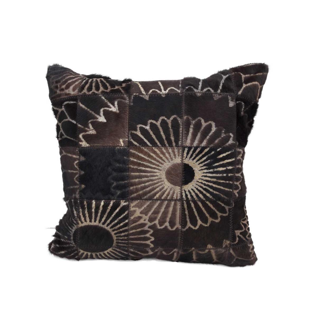 Coussin fait main en peau de vache LUBO