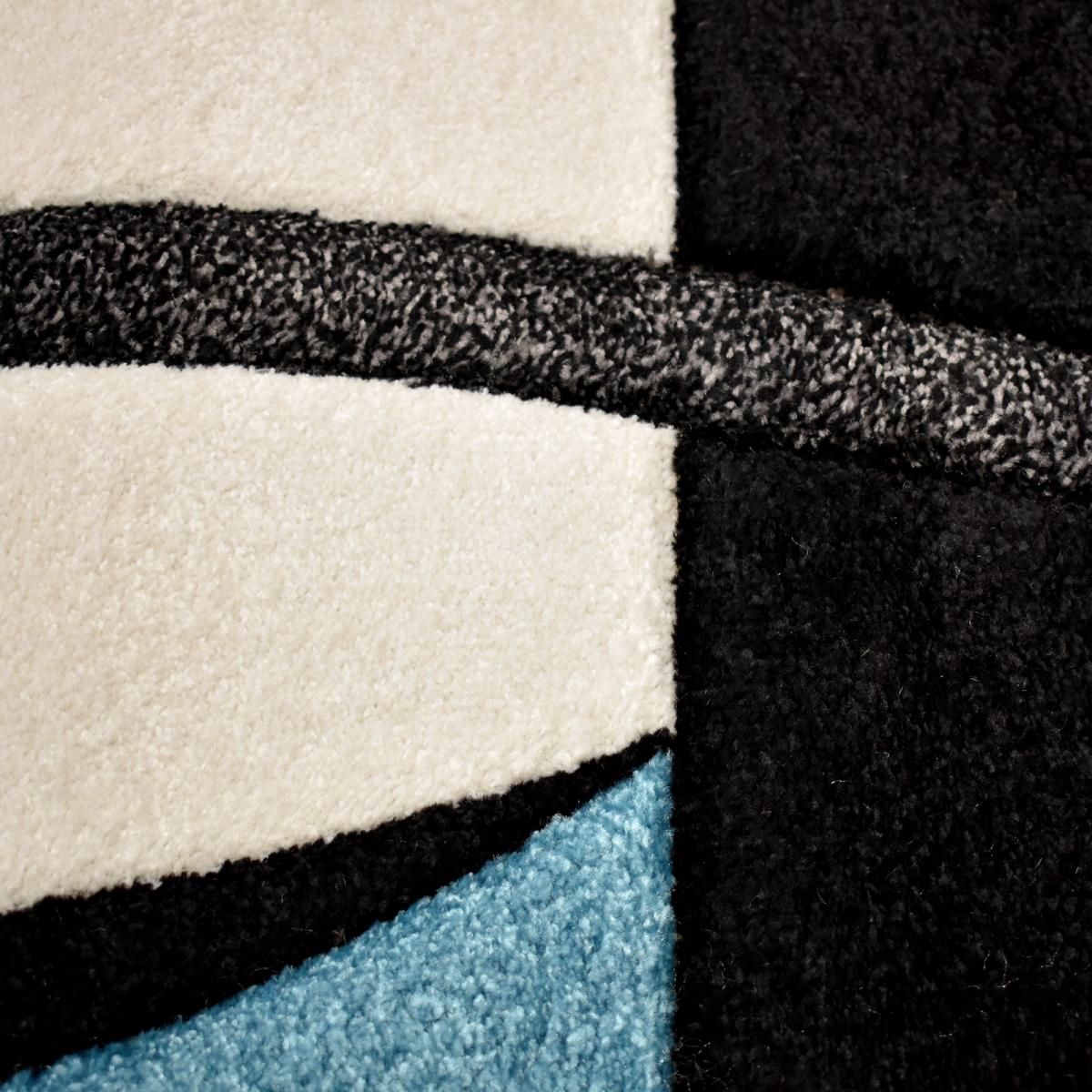 Tapis pour une chambre ou une entrée tissé motif damier LYN8 COMMA — vue 6