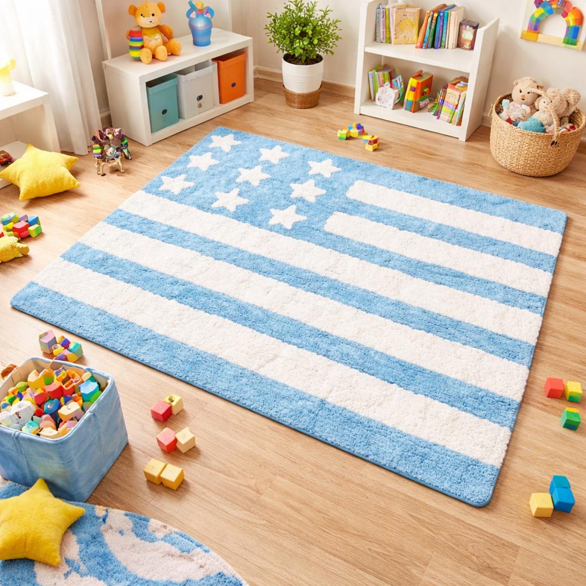 Tapis enfant fait main en coton DRAPA — vue 3