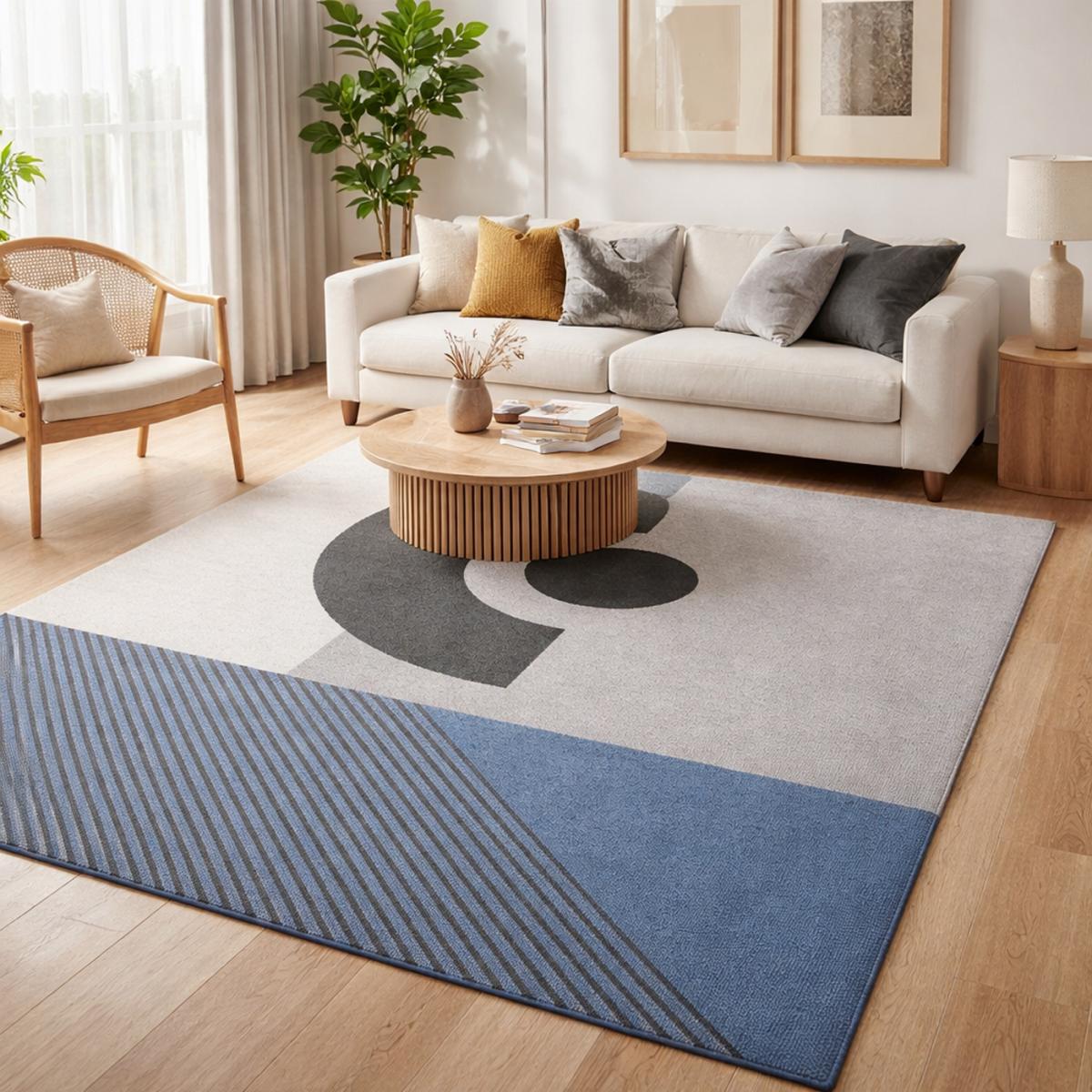 Tapis Chambre tissé motif géométrique ELAK — vue 3