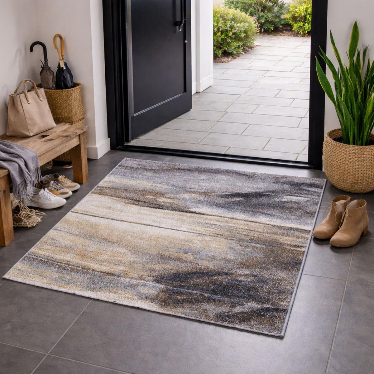 Tapis pour une chambre ou une entrée tissé motif rond ELEGANT 01 — vue 6