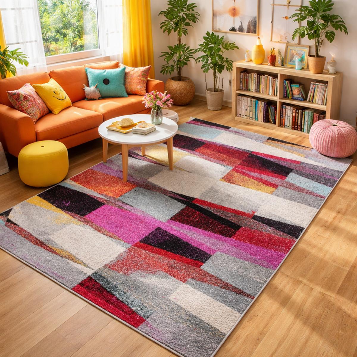 Tapis salon et chambre tissé motif ethnique ELYZA — vue 3