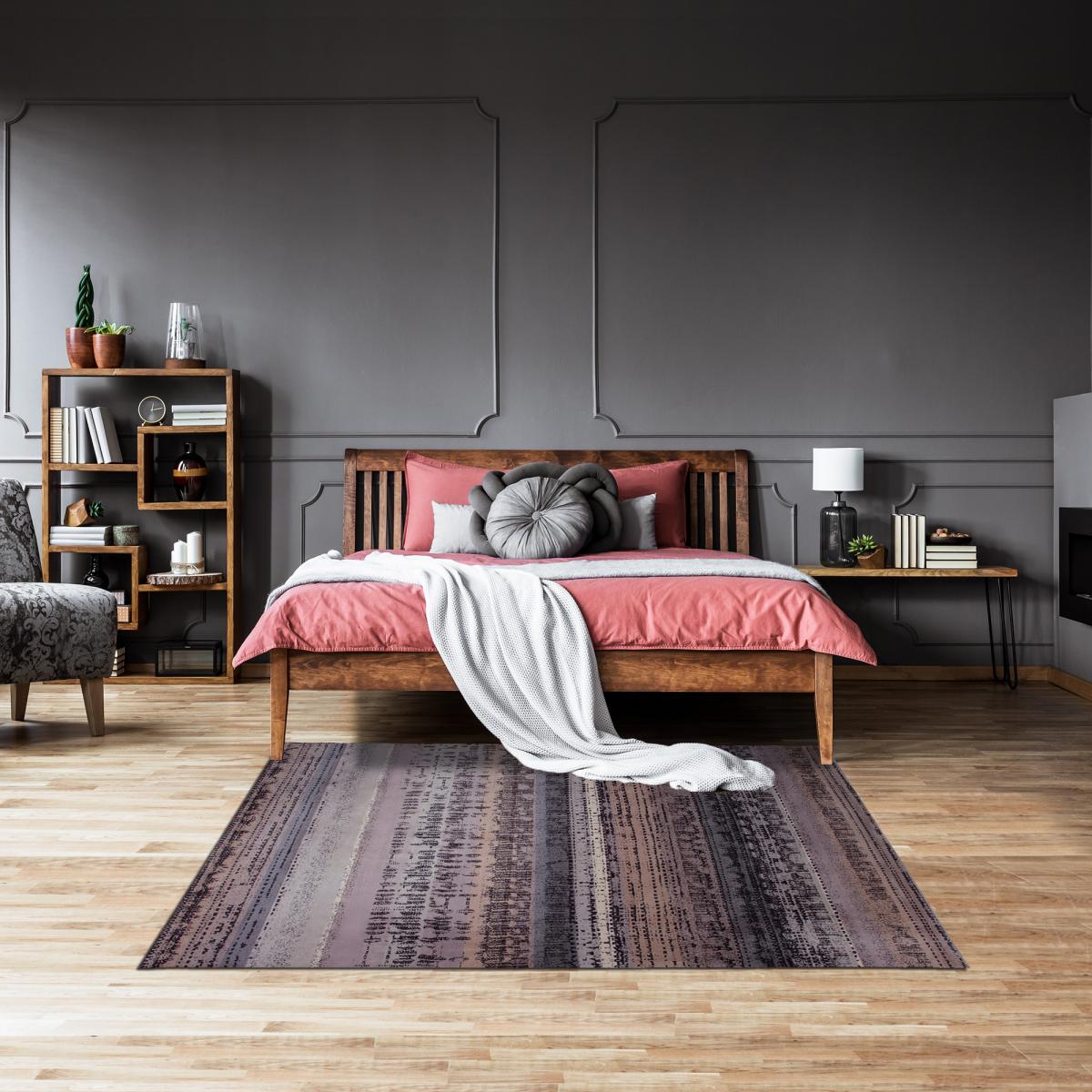 Tapis salon et chambre tissé en acrylique motif faux uni GREDGE — vue 6