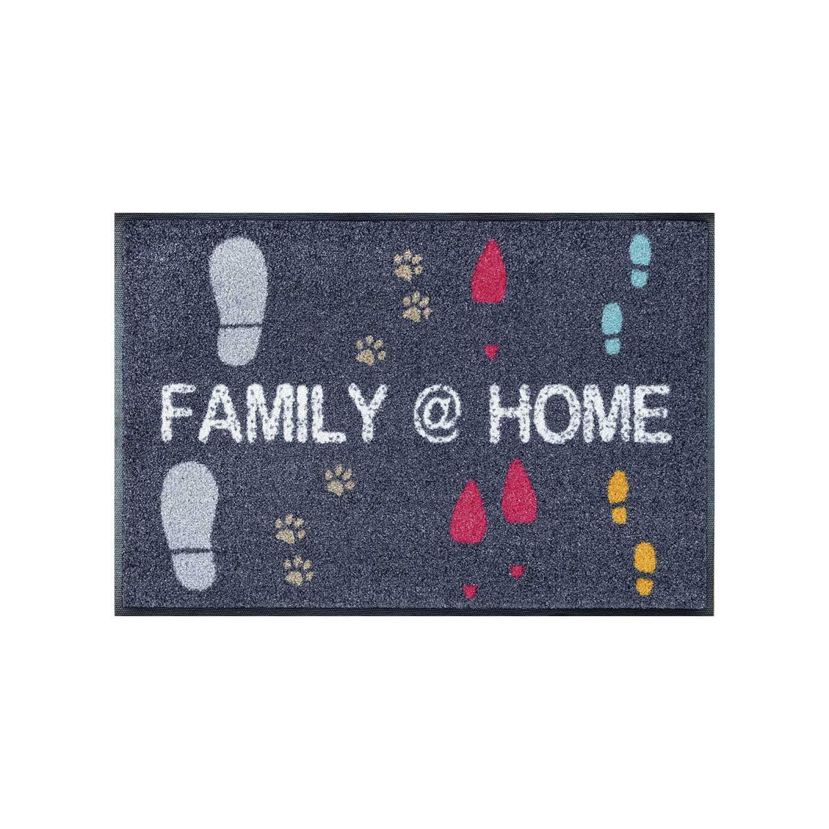 Paillasson tissé motif texte FAMOME
