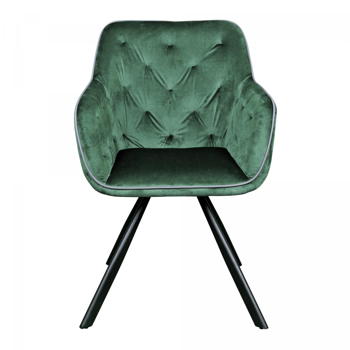 Fauteuil semi artisanal en velours AGE