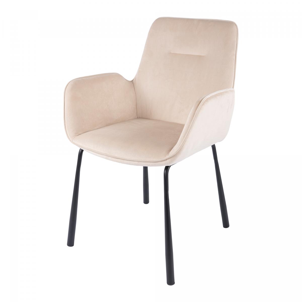 Fauteuil semi artisanal en velours AJE