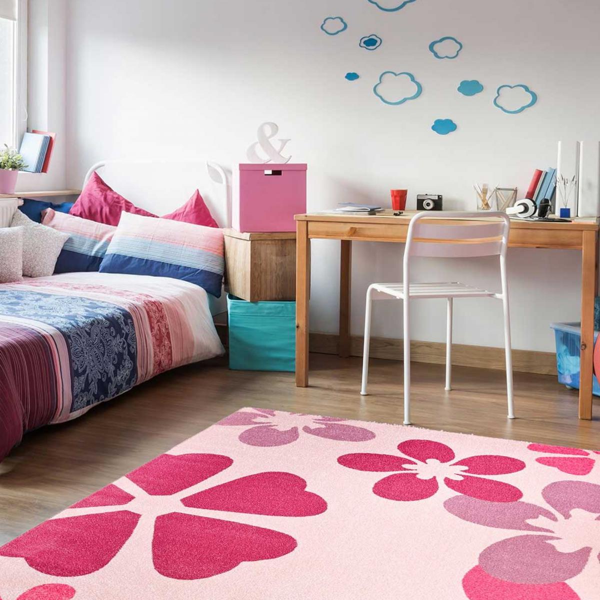 Tapis chambre tissé BLUME — vue 3