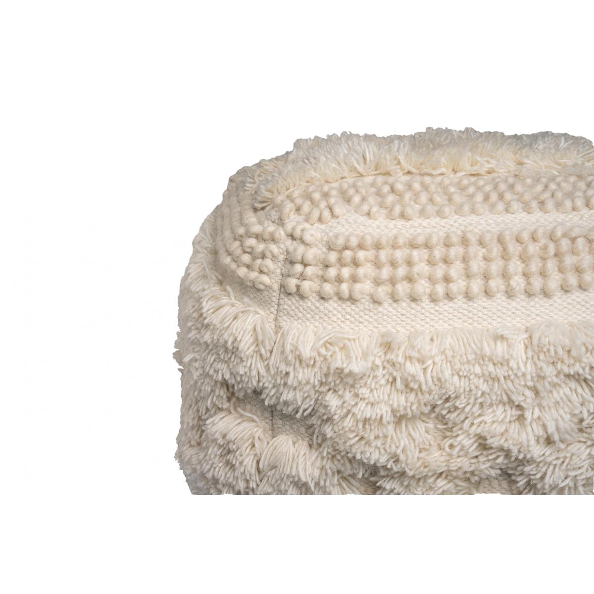 Tabouret semi artisanal en laine ZAKi