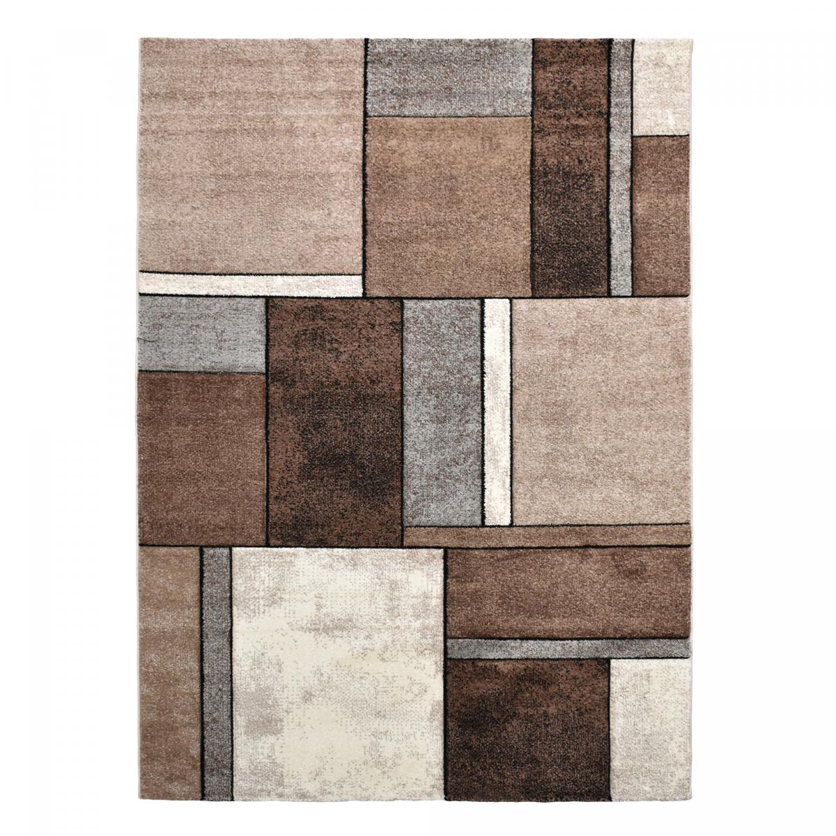 Tapis pour une chambre ou une entrée tissé motif géométrique LYN8 GEOME