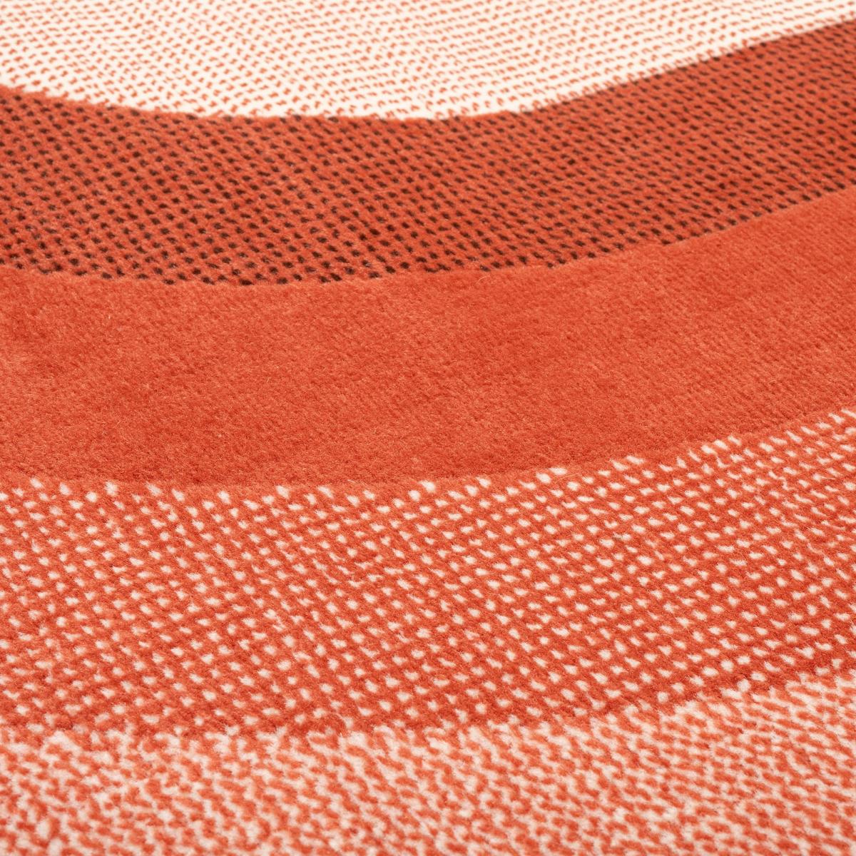 Tapis motif géométrique ovale dégradé, style rétro 70's — vue 5