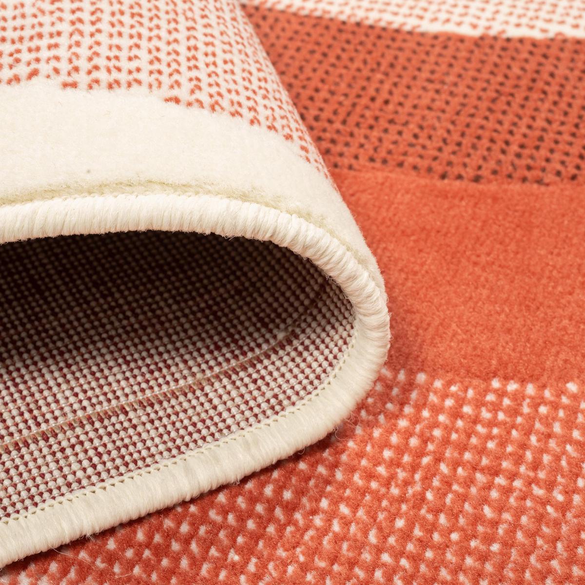 Tapis motif géométrique ovale dégradé, style rétro 70's — vue 6