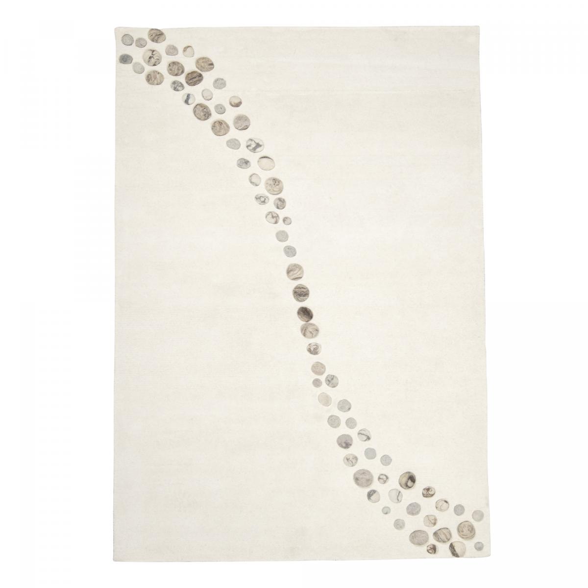 Tapis salon et chambre fait à la main en laine motif simple NOSTRAL