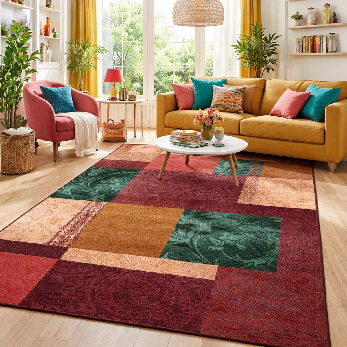 Tapis chambre tissé ISPARTA PATCHWORK — vue 3