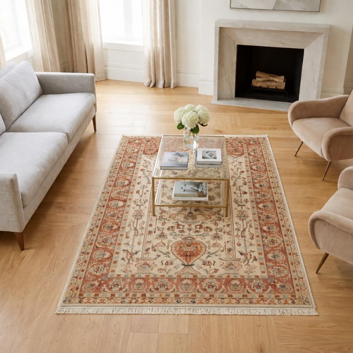 Authentique tapis d'Orient fait main en soie JIHANGIR 42 — vue 3