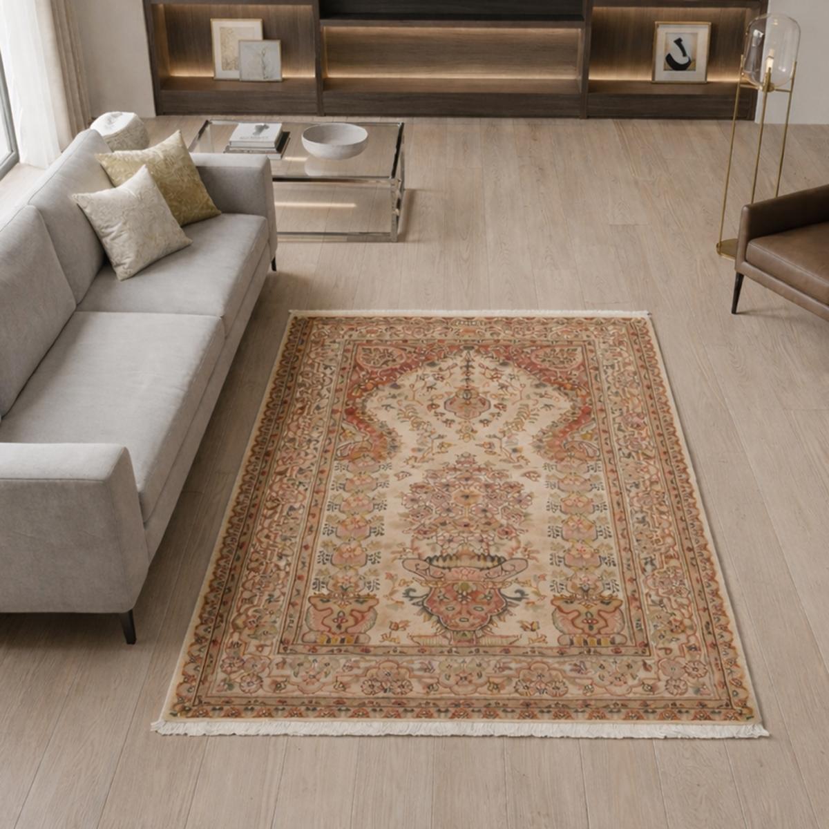 Authentique tapis d'Orient fait main en soie JIHANGIR 52 — vue 3