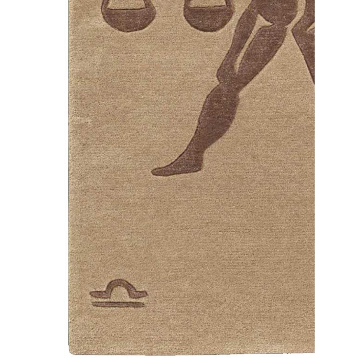 Tapis salon et chambre fait main en laine motif géométrique LIBRA — vue 3