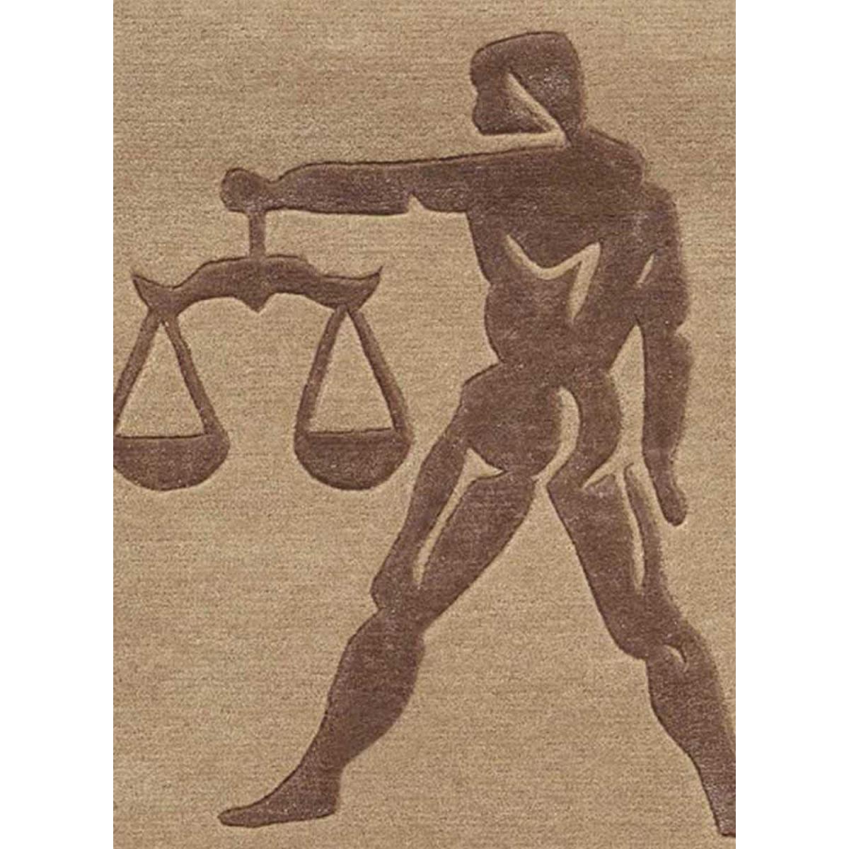 Tapis salon et chambre fait main en laine motif géométrique LIBRA — vue 4