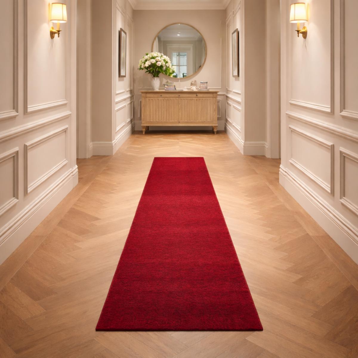 Tapis salon et chambre fait main en laine motif uni LOOK 418 — vue 3