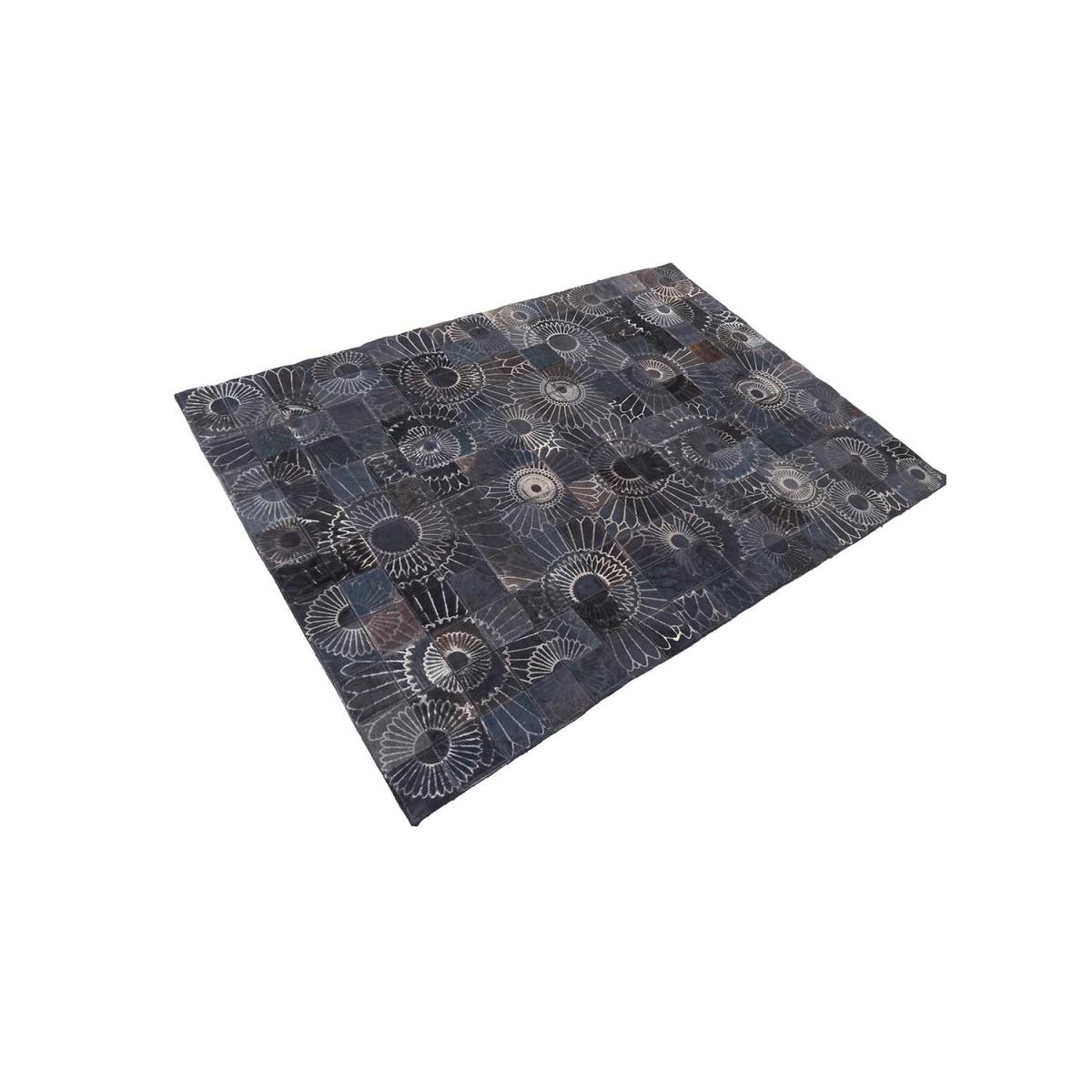 Tapis peau de vache LUBO, kilim fait main — vue 6