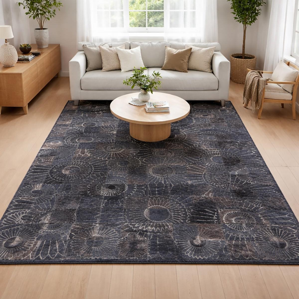 Tapis peau de vache LUBO, kilim fait main — vue 3