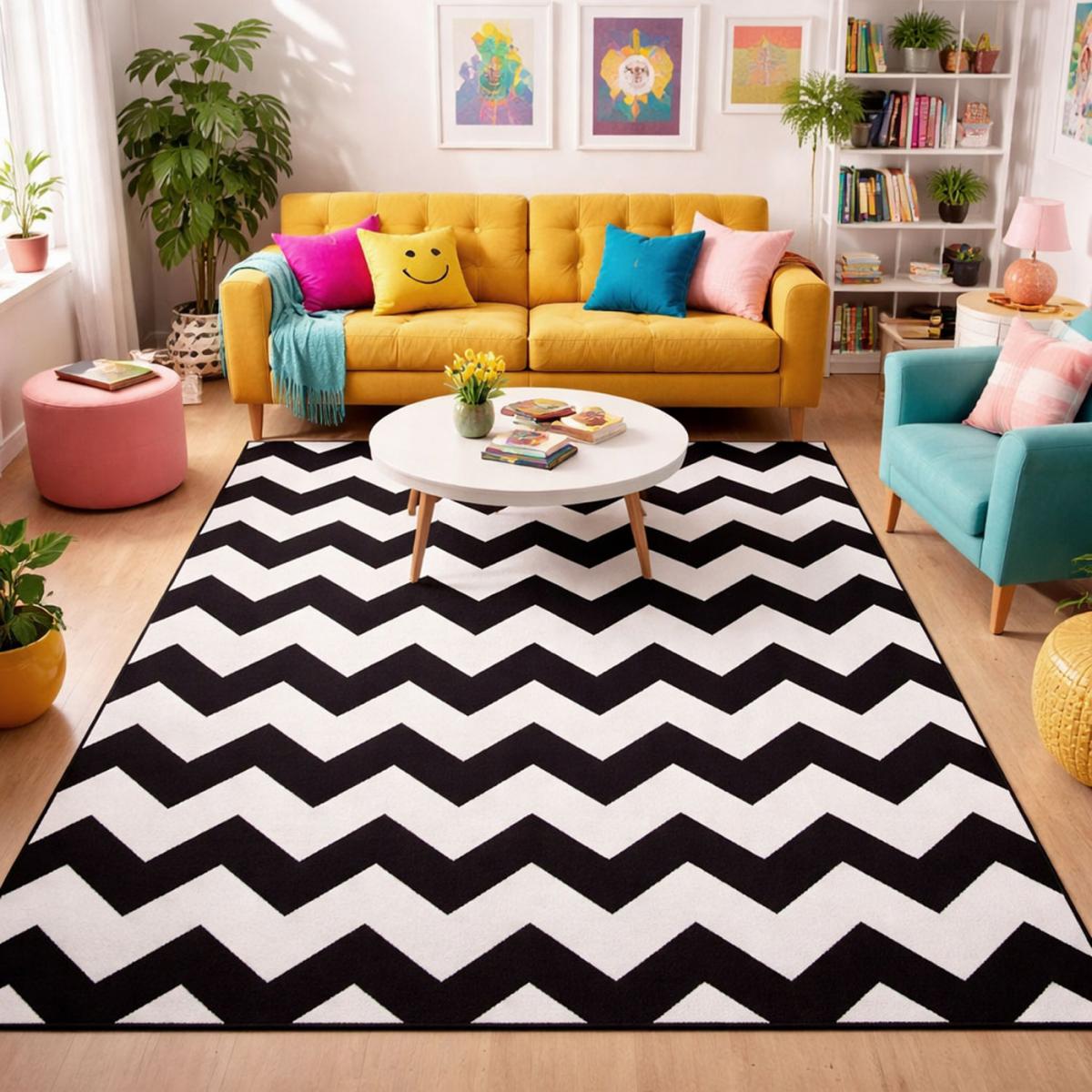 Tapis Chambre tissé motif géométrique LYN1 DALEN — vue 3