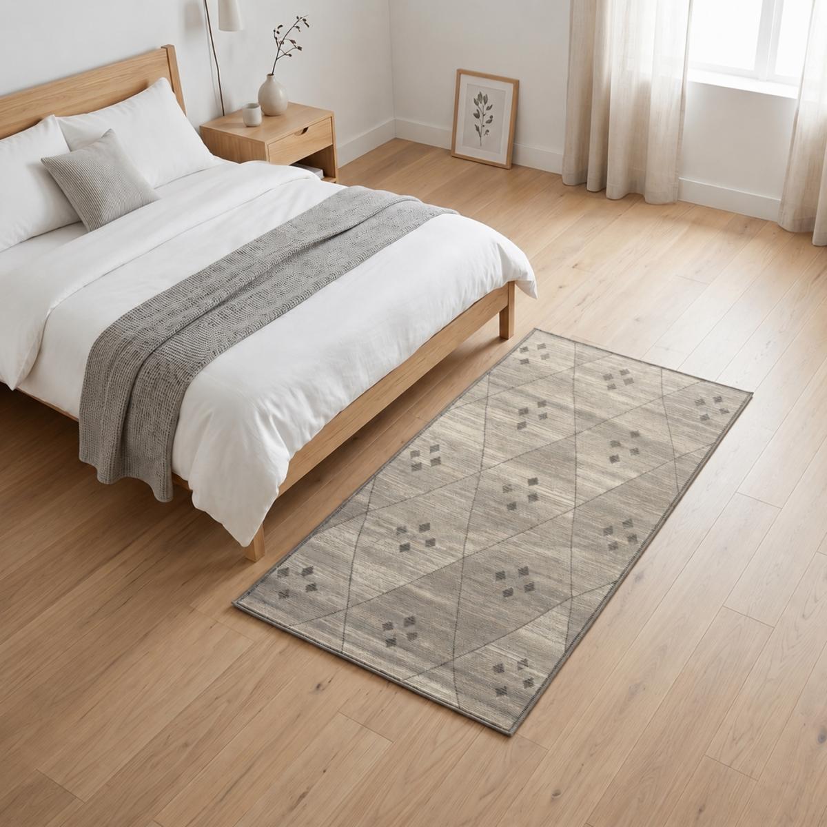 Tapis Chambre tissé motif berbère LYN1 FEZA — vue 3