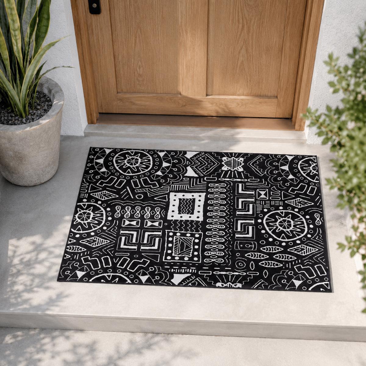 Tapis chambre tissé motif ethnique LYN1 MOTIF — vue 3