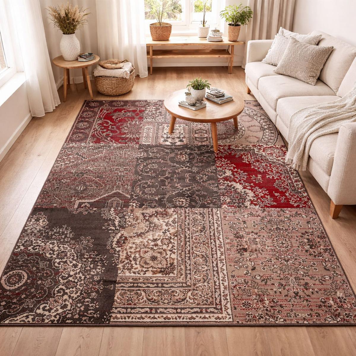 Tapis chambre tissé motif baroque LYN1 NYBRO — vue 6