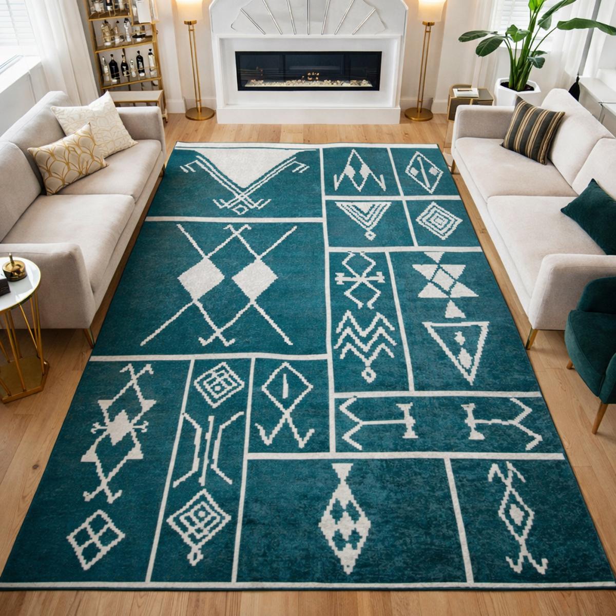 Tapis salon LYN11 ETNIK facile d'entretien — vue 3