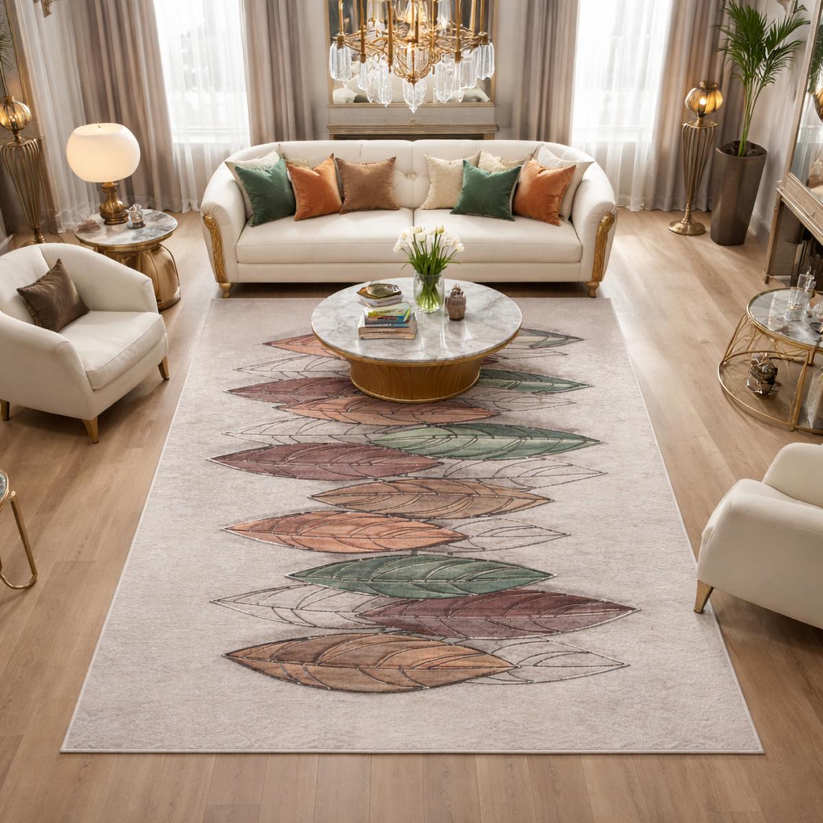 Tapis salon LYN11 FEUYE facile d'entretien — vue 3