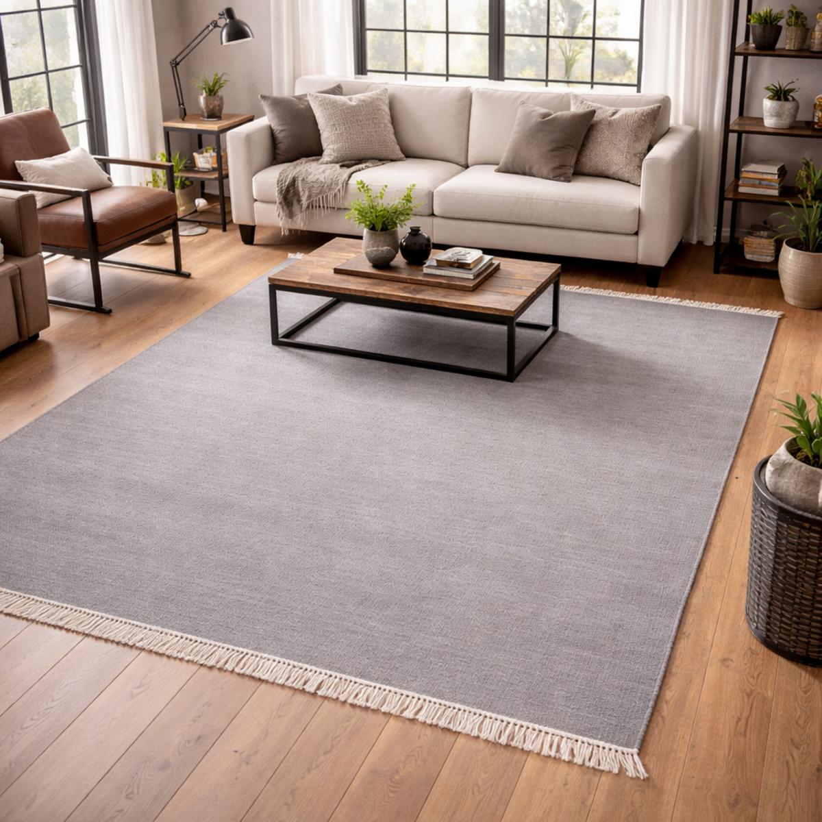 Tapis kilim fait main en laine motif uni LYN12 BAYA IBAY — vue 3