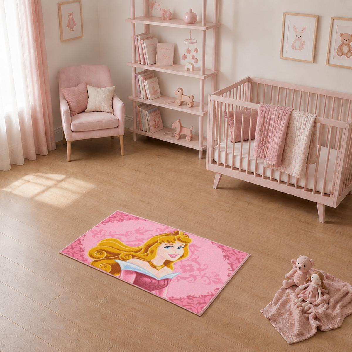 Tapis enfant Lavable 30° motif princesse LYN48 AURORA — vue 3
