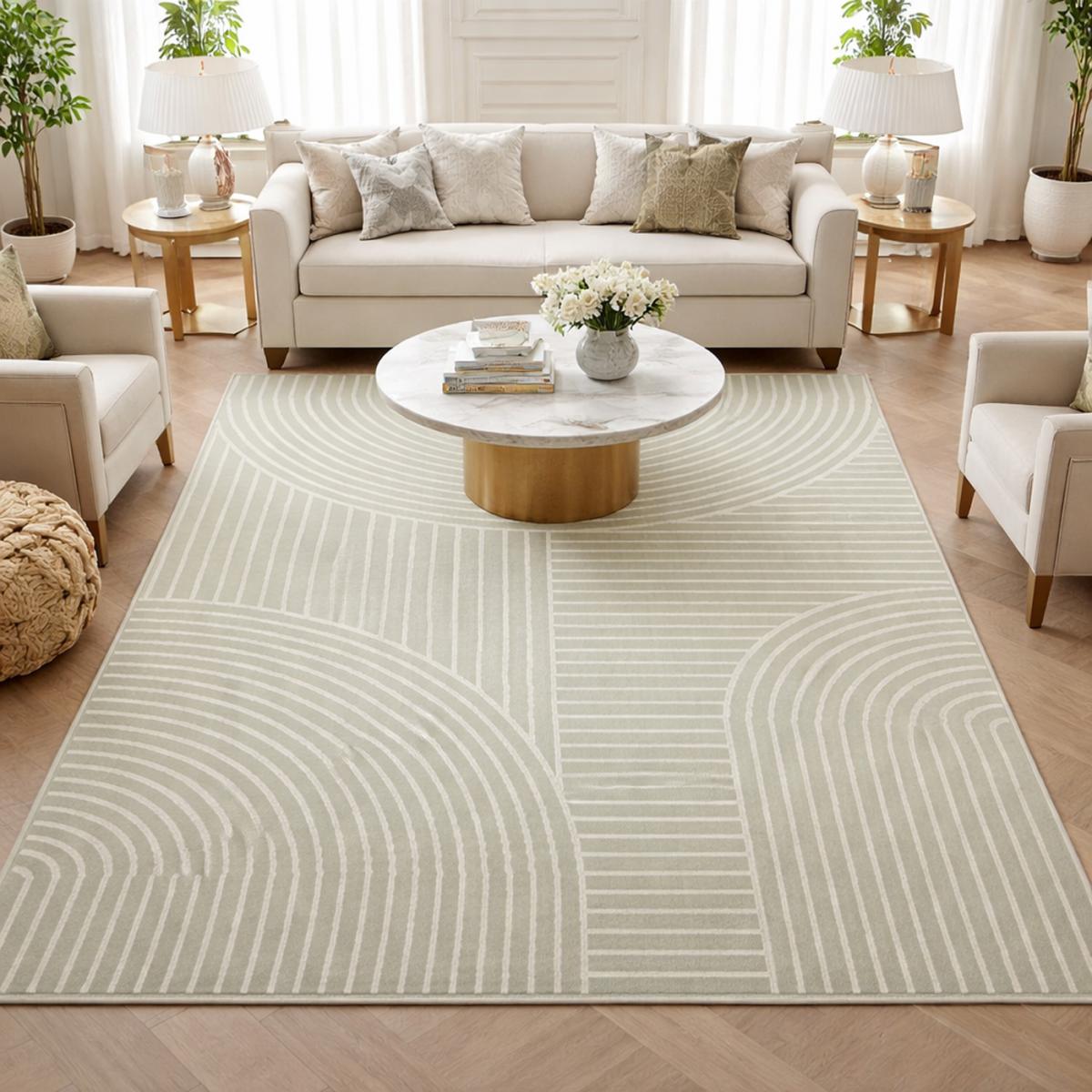 Tapis salon et chambre tissé motif géométrique LYN49 ARCROL — vue 3