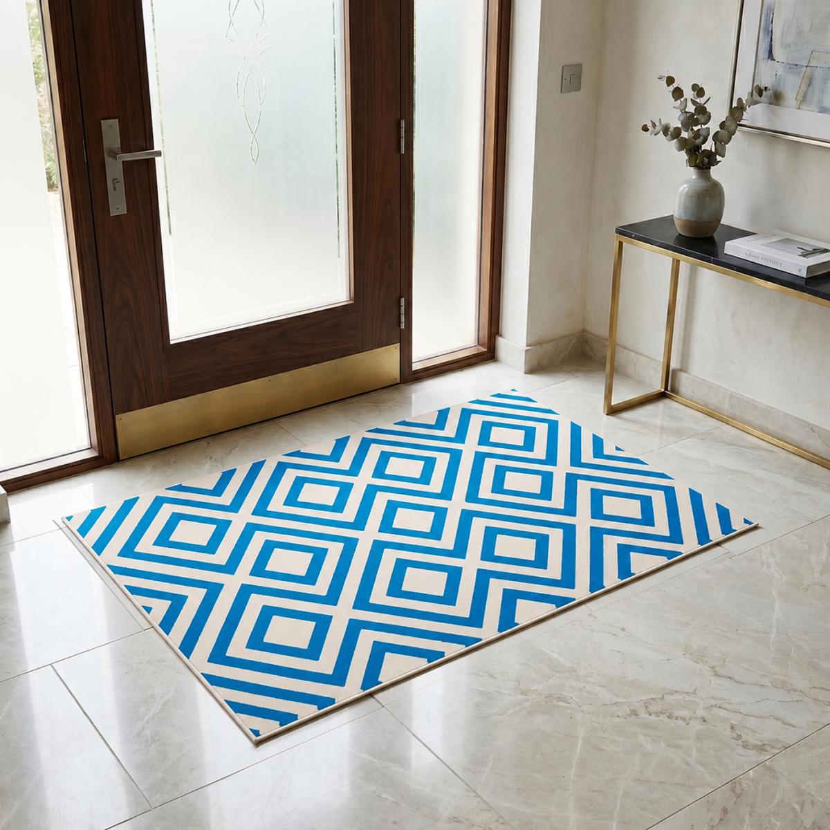 Tapis chambre tissé motif géométrique LYN49 NICE — vue 3