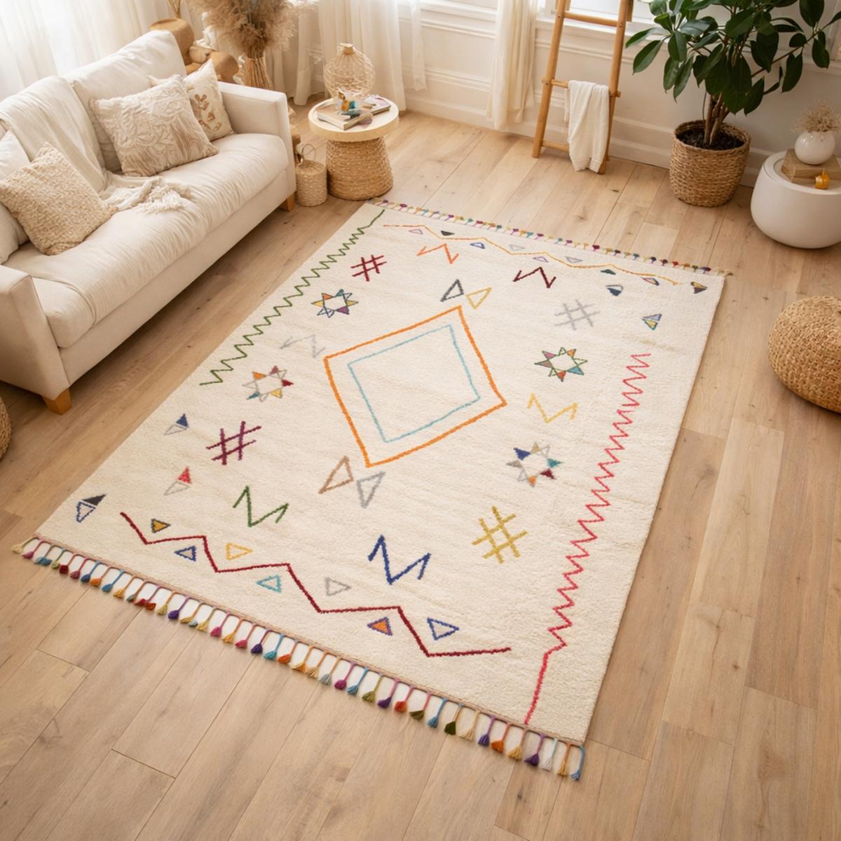 Tapis berbère tissé motif ethnic LYN5 JADIDA — vue 3
