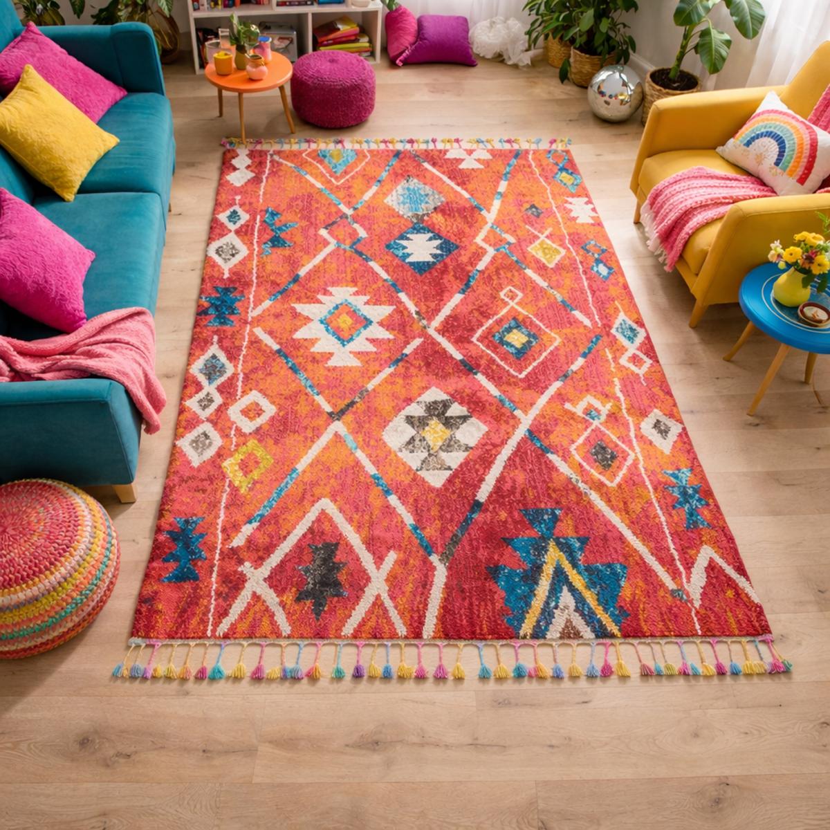 Tapis berbère tissé motifs tribaux LYN5 OURIKA B — vue 6