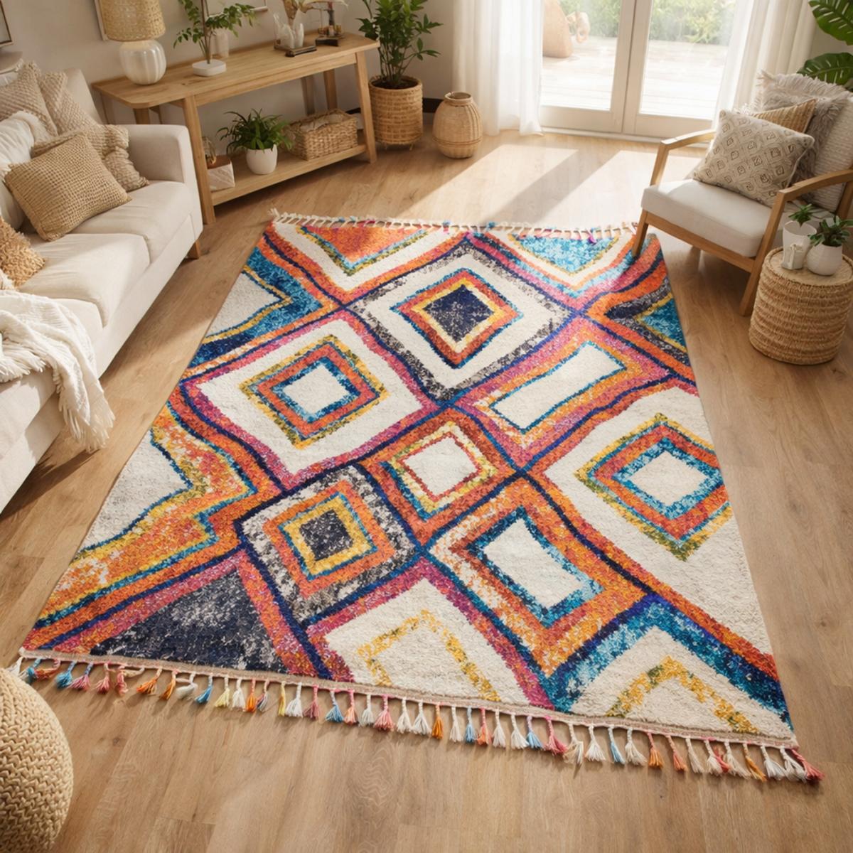 Tapis berbère tissé motif ethnic LYN5 OURIKA D — vue 3