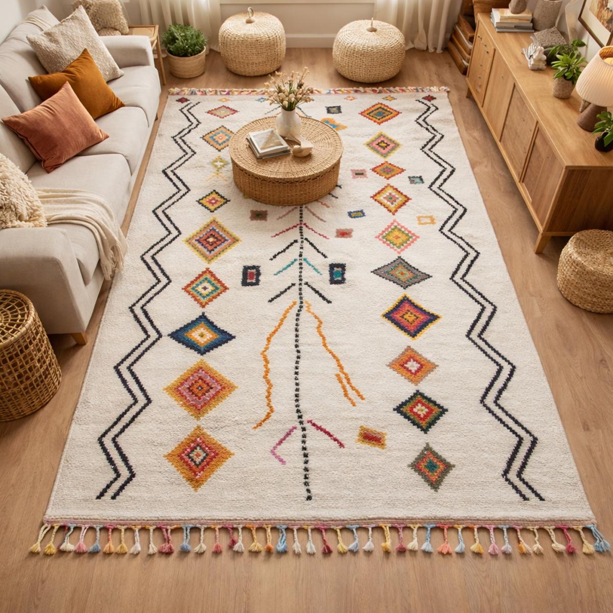 Tapis berbère tissé motif ethnic LYN5 OURIKA E — vue 3