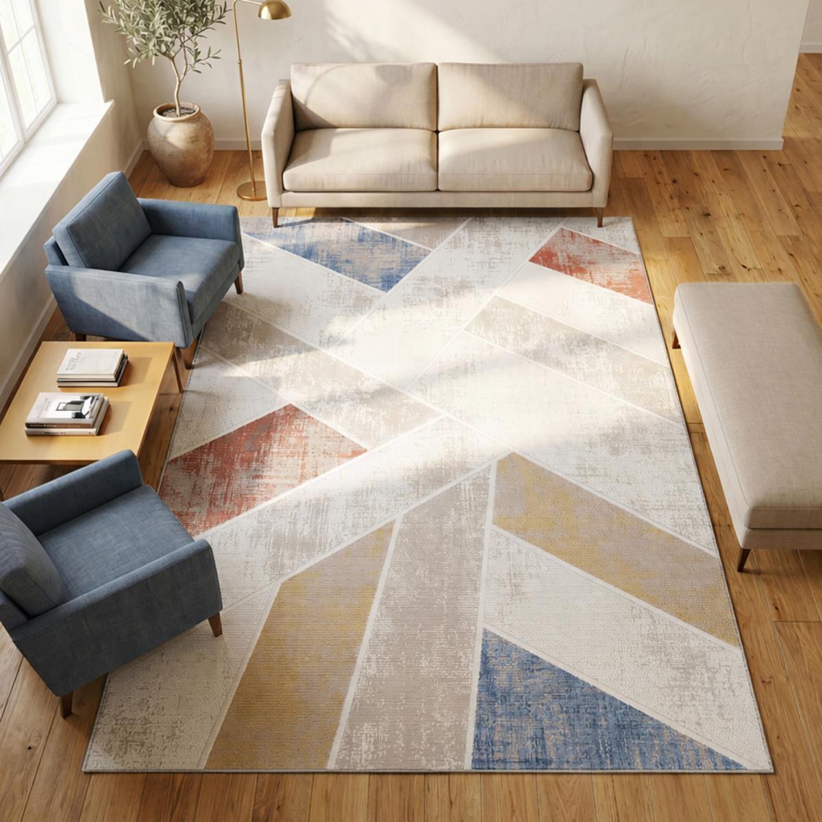 Tapis salon, motif géométrique, LYN55 VEGA — vue 3