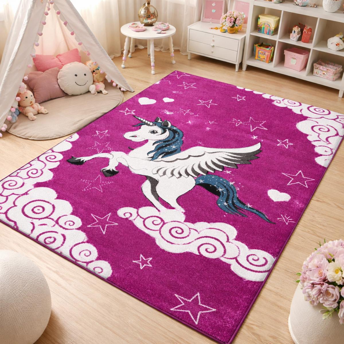 Tapis enfant tissé LYN8 LICORNE A — vue 3